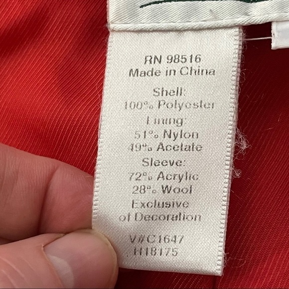 Coldwater Creek Grannycore Sweater Jacket – Quilted Front – Zip Up – Red – Size - Picture 13 of 16